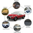 thumbnail image 4 of Half Car Cover for SUV, Waterproof Dustproof UV Resistant Windproof Windshield Snow Cover Winter Summer Protector All Weather Protection, Silver, 132"x66", 4 of 9