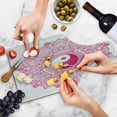 thumbnail image 4 of Ying Yang Cutting Board, Traditional Yin Yang with Tao Mandala Pattern Floral Style Design, Decorative Tempered Glass Cutting and Serving Board, Wine Bottle Shape, Pink, by Ambesonne, 4 of 5