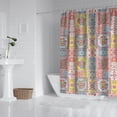 thumbnail image 2 of Pioneer Flower Floral Print Pattern Shower Curtain 72"x72", Bathroom Decorative Shower Curtain Set with 12 Hooks, Waterproof Washable, 2 of 6