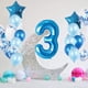 thumbnail image 4 of RV Globo de cumpleaños para niño de 3 años, decoraciones de cumpleaños azules de 3 años, globos de cumpleaños número 3, globos de confeti de látex, suministros de bautismo de cumpleaños, decoración de fiesta oso de fresa Electrónica, 4 of 5
