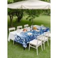 thumbnail image 4 of Outdoor Tablecloth with Umbrella Hole for Patio/Picnic/Party/Camping, Nautical Coastal Waterproof Table Cloth Rectangle Table Cover Washable, Summer Ocean Coral Starfish Conch Blue (60"x 102"), 4 of 8