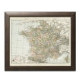 thumbnail image 2 of Gango Home Decor Vintage Paris France Map; One 16x12in Art Print in Brown Frame, 2 of 4