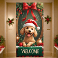 thumbnail image 2 of Festive Decoration Christmas Banner Dog Welcome Sign for Holiday Celebration Winter Party Home Decor, 2 of 9