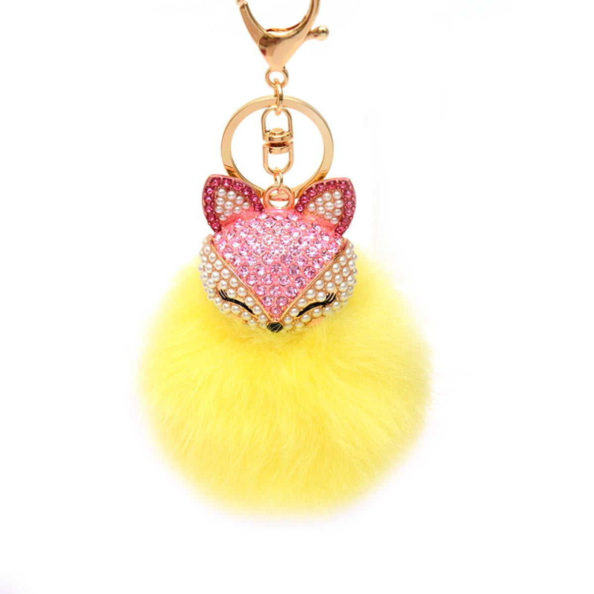 Etereauty Keychain Pom Backpackkeychains Forfluff Pompom Girls Fuzzy