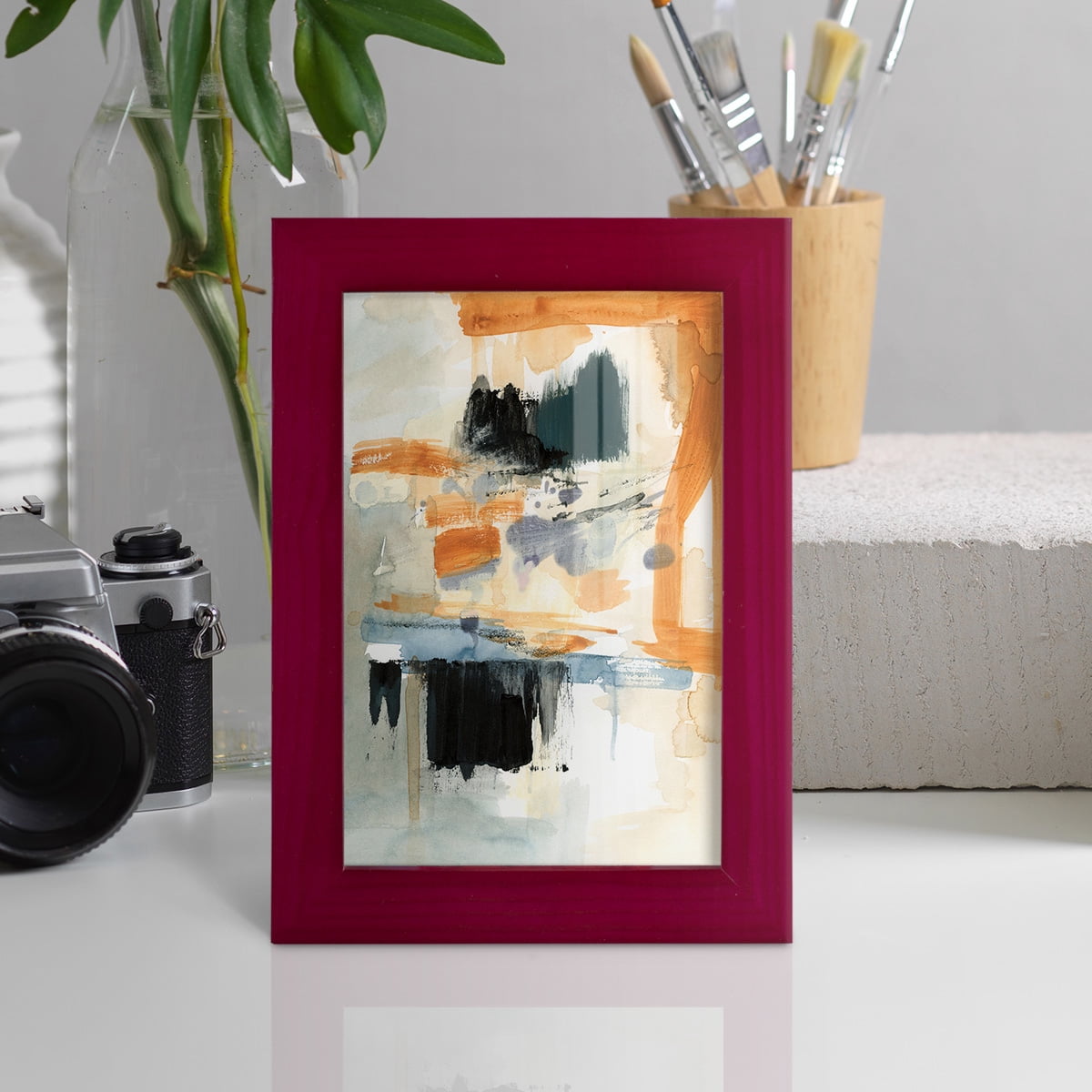 Seria II - Framed Print w/glass - Cherry Red