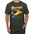 thumbnail image 1 of Wild Bobby, Ford Yellow Mustang Horsepower Cars and Trucks Men Graphic Tee, Military Green, X-Large, 1 of 6