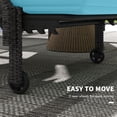 thumbnail image 4 of Chaise Longue d'Extérieur en Rotin PE Bleu Ciel, Ensemble de 2 Pcs avec Dossier Réglable et Roues - Chaises Longues de Patio et de Jardin pour Se Détendre à l'Extérieur, 4 of 7