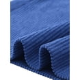 thumbnail image 5 of INSPIRE CHIC Women's Corduroy Skirt Back to School High Waist Button Front Belted Midi Skirt Royal Blue S, 5 of 6