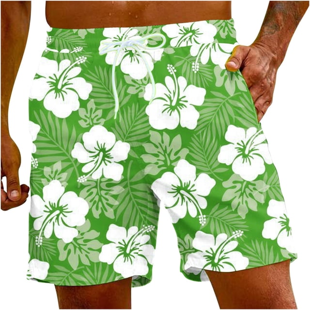 Pantalones Cortos para Hombre Atléticos Pantalones de Playa de Impresión Especial, Pantalones Cortos Atléticos de Poliéster Elásticos para Hombres