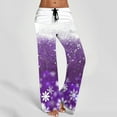 thumbnail image 2 of Kaemgyyd Christmas Womens Pajama Pants Casual Comfy Sleepwear Trendy Loose Wide Leg Drawstring Bottoms Flowy Trousers, 2 of 5