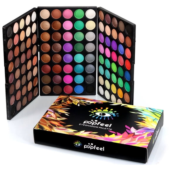 120 Colors Hightlight Eyeshadow Palette Makeup Gift Set, Professional Long Lasting Waterproof Matte Highly Pigments Shiny Shimmers Glitter Makeup Palette Colorful Cosmetic Eye Shadow