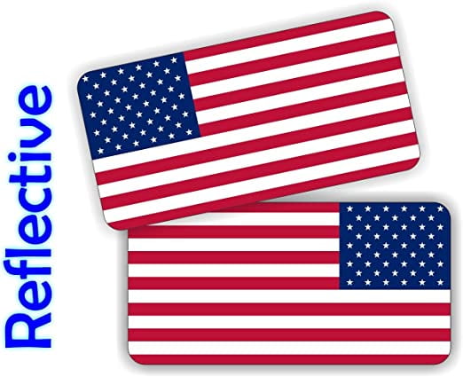 2-5" American Flag Decal SET USA Old Glory Vinyl Car Bumper Sticker LH RH 