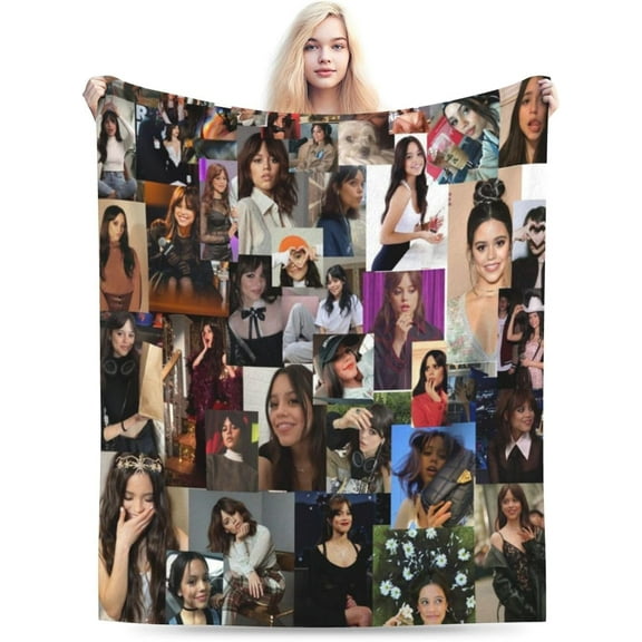 Jenna Actors Ortega Blanket Throw Blanket Soft Microfiber Blankets for Living Room Couch Sofa Bedroom 50"x40"