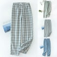 thumbnail image 6 of Ana Men's Casual Summer Loose Elastic Waist Plaid Pajama Bottoms Pants Sleepwear, 6 of 9