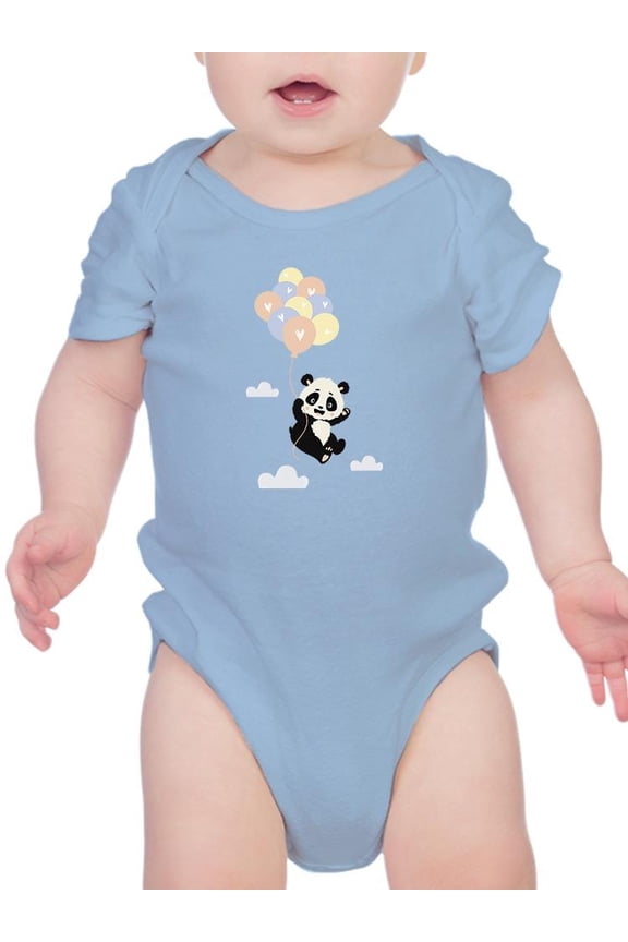 A Panda Floating With Balloons Bodysuit Infant -Image by Shutterstock, Newborn