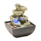 thumbnail image 1 of Fuente relajación de 4 niveles para interiores, bomba automática con interruptor de encendido, lavabo extraprofundo con rocas de río Gloria cascada de fuente interior, 1 of 8
