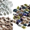 thumbnail image 2 of Mosaicos de espejo de vidrio de 100 g a granel con forma de diamante, accesorios artesanales para manualidades, decoración de paredes para el hogar, arte, 2 of 5