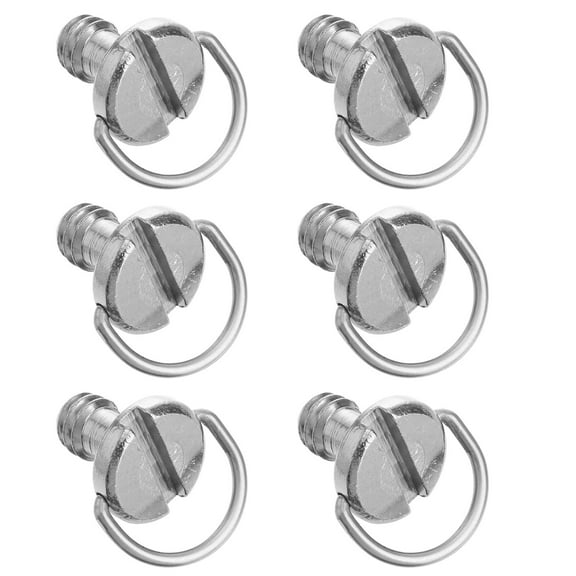 WESIEVYA 6Pcs Camera Tripod Mount Adapter D-Ring Screw Metal Photography Compatible
