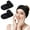 Black, variant on Facial Spa Headbands, Headband Terry Cloth Stretch Towel with Magic Tape, Suit for Makeup Shower Bath Wrap Sport,Black,2 Pcs