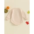 thumbnail image 4 of Musuos Baby Girls Casual Romper 3 6 12 18 Months Long Sleeve Crewneck Letter Pumpkin Embroidery Halloween Clothes Tops, 4 of 9