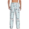 thumbnail image 3 of Uemuo Poodle Playing Skateboard Pattern Men's Wide Leg Palazzo Lounge Pants with Pockets Light Weight Loose Comfy Casual Pajama Pants-XX-Large, 3 of 9