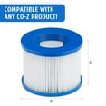 thumbnail image 4 of CO-Z Replacement Filters for Inflatable Hot Tubs and Portable Pools, 4" x 3", 2 Piece Pack, 4 of 9