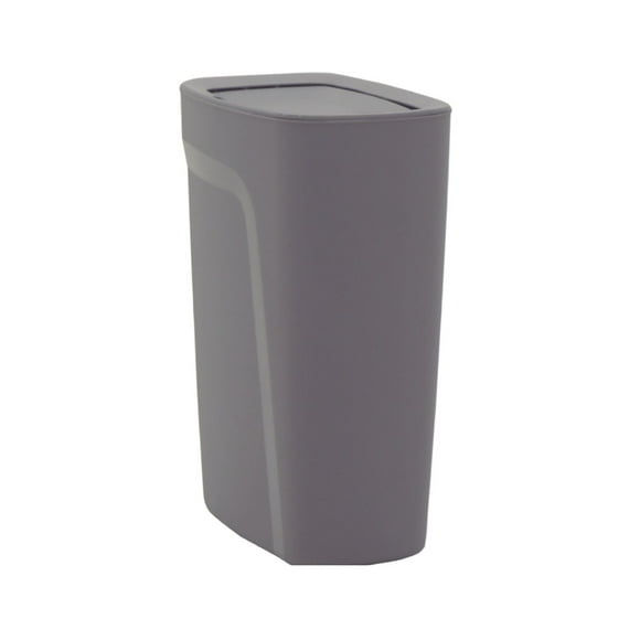 Basurero Tramontina Compact Con Tapa de Polipropileno Gris 10,5 L