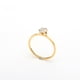 thumbnail image 4 of Anillo de acero con sonido de vibración y explosiones, el más vendido, clásico, de 6 garras, sencillo, para mujer, dorado, 4 of 6