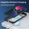 thumbnail image 2 of Case for iPhone 13 / iPhone 14 Magnetic Case with Built in Magnets, Clear Slim Resist Scratches Bumper Drop Protection Transparent Case for iPhone 13 & iPhone 14 6.1" - Black, 2 of 18