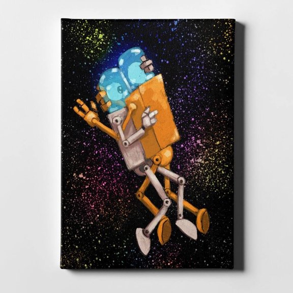 Epic Graffiti  "Robo Love" by Craig Snodgrass, Giclee Canvas Wall 12"x18"