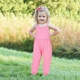 thumbnail image 2 of XXWXYD Toddler Girls Summer Romper Harem Pants Strap Jumpsuit Playdate Jumpsuit Daycare Outfit Quick-Dry Cotton Blend Easy Diaper Change Design, 2 of 9