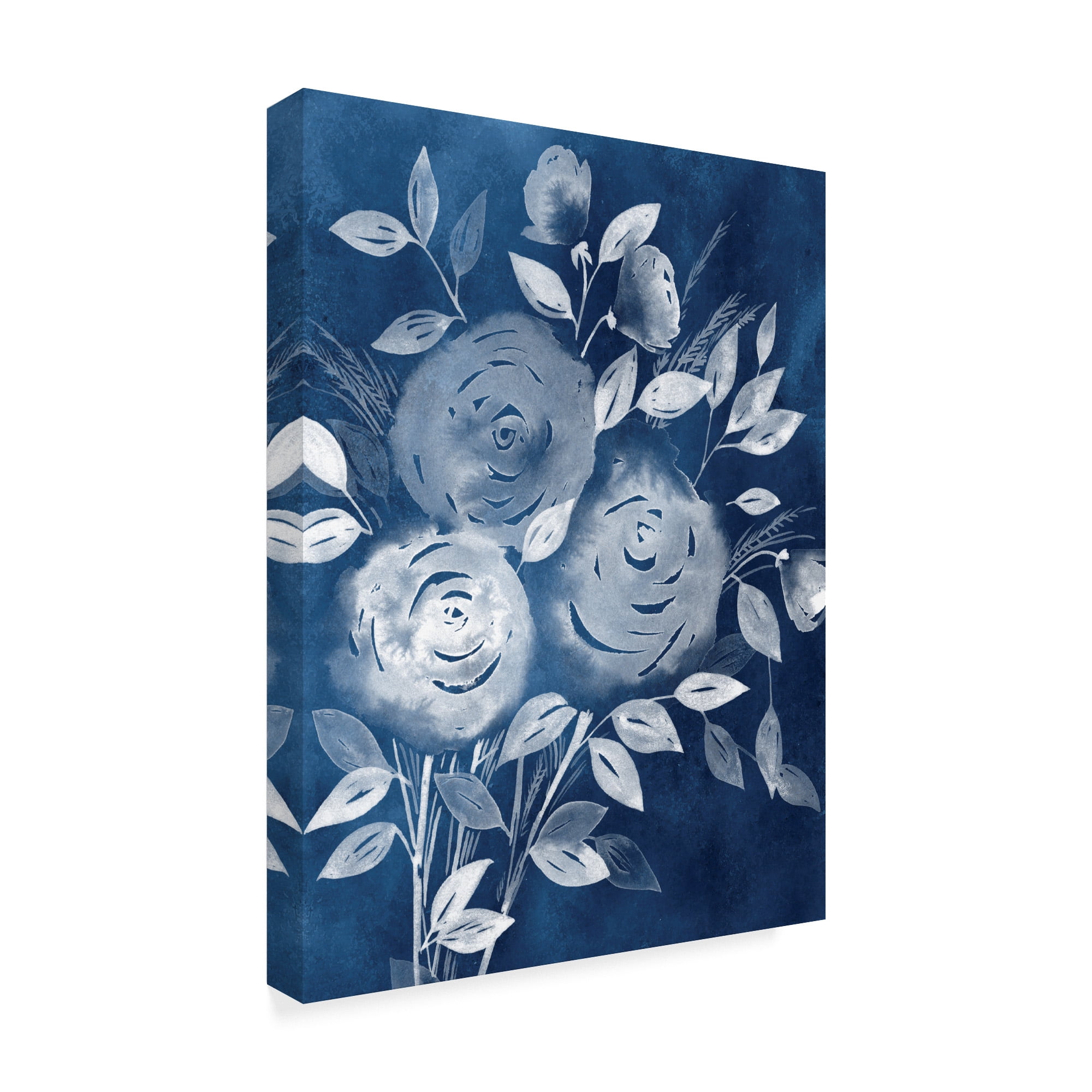 Trademark Fine Art 'Cyanotype Roses I' Canvas Art by Grace Popp