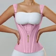 thumbnail image 4 of TYGHBN Latex Waist Trainer with 15 Bones for Posture Correction Zippered Shapewear Top for Women Bra 2 Hooks Backless Strapless Bra Bathing Suit Clasp Replacement Stickies Petals Covers Chest plus, 4 of 6