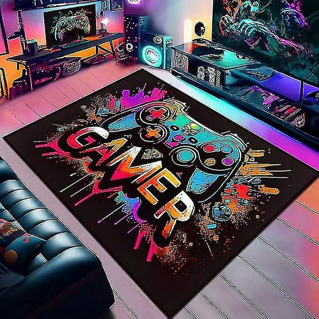 Gaming Area Rugs For Boys Cool Game Style Bedroom Gamer Rug Boys Room Decor Video Games Bedroom Carpet For Teens