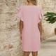 thumbnail image 4 of Vestido de Malla para las Mujeres Sexy, Cuello Redondo de Color Sólido, Vestido de Bolsillo sin Mangas, 4 of 6
