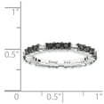 thumbnail image 2 of 2.25mm 925 Sterling Silver Prong set Stackable Polished Black Diamond Ring Size 5 - Stackable Ring for Women, 2 of 5