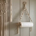 thumbnail image 5 of Soporte para papel de cocina, toalla de papel colgante para cocina, baño, cuerda de algodón hecha a mano, soporte de papel higiénico de macramé, toallero, 5 of 5