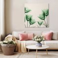 thumbnail image 5 of Green Floral Wall Art Painting on Canvas, Elegant Tulip Vintage Wildflower Plant Canvas Art Home Prints Wall Art Framed Modern Artwork for Living Room Bedroom Wall Decor 16x16in, 5 of 9