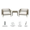 thumbnail image 2 of Northlake 3-Piece Patio Teak Wood Furniture Set with Armchair and Side Table, 2 of 7