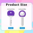 thumbnail image 3 of 64 Pack Key Cap Tags, Key Caps Color Covers Silicone Identifiers Covers Sleeves, Colorful Flexible Keys Rings Toppers Label Markers for Standard Flat House Apartment Office Keys (2 Styles, 8 Color), 3 of 4