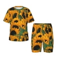 thumbnail image 1 of Balery Sunflowers 7 Conjunto de Pijama Infantil de Manga Corta con Estampado – Ropa de Dormir de Algodón Suave-3X-Large, 1 of 6