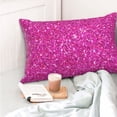 thumbnail image 4 of Fotbe Rose Red Glitter Funda de Almohada Decorativa Estilo Occidental, Lujo en Algodón, Fundas para Almohadas King, Cojín Estampado para Decoración del Hogar-20"x30", 4 of 6