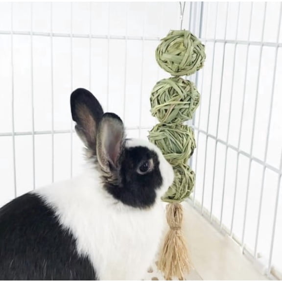 Walbest Rabbit Chew Toys for Treat and TeethNatural Grass Willow Balls for Bunny, Rabbit, Hamster, Guinea Pig Pet Supplies