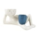 thumbnail image 3 of Maceta de resina con figura acostada de lado, maceta para decoración de jardinería, maceta doble para flores Con plantador azul, 3 of 9