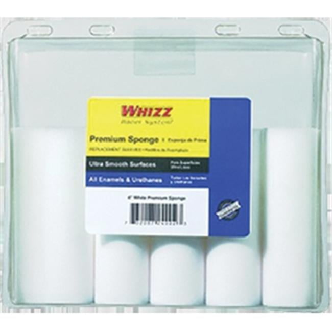 Whizz 24002 White Sponge Solvent-Resist Mini Paint Roller Cover 4 Wx1/2 Nap in