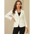 thumbnail image 2 of DARING DIVA Women's Lapel Jeans Blazer Denim Jacket W Pockets XL Apricot, 2 of 6