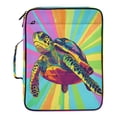 thumbnail image 2 of Haosy Accordion File Organizer Zipper Binder 500 Sheet 6-Tab Expanding File Folder Multi-Pocket 1.2 Inch 3 Ring Colorful Turtle, 2 of 7
