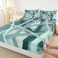 thumbnail image 3 of Castle Fairy Stripes Girl Full Size Sheets,Abstract Gradient Lines Bed Sheets, 3 of 7