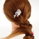 thumbnail image 2 of flor de material cristal Horquillas cabello Pinzas cabello Novia Joyería cabello Regalos Macarena horquillas nupciales de boda, 2 of 8