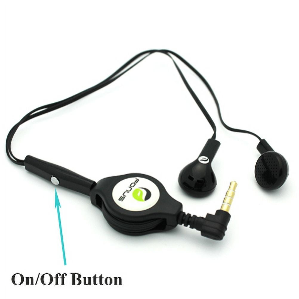 Retractable Headset Hands-free w Mic Dual Earbuds Earphones X5K Compatible With Google Pixel 3a XL